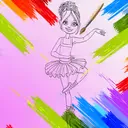 Little Ballerinas Coloring