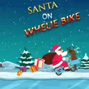 Santa On Wheelie Bike
