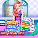 Vincy Cooking Rainbow Birthday Cake