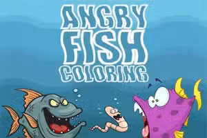 Angry Fish Coloring