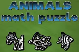 Animals math puzzles