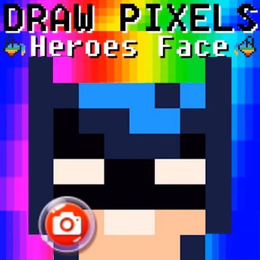Draw Pixels Heroes Face
