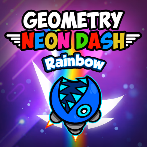 Geometry Neon Dash Rainbow