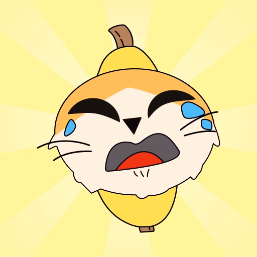 Hiding Banana Cat