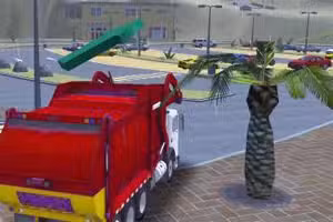 Island Clean Truck Garbage Sim