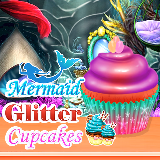 Mermaid Glitter Cupcakes