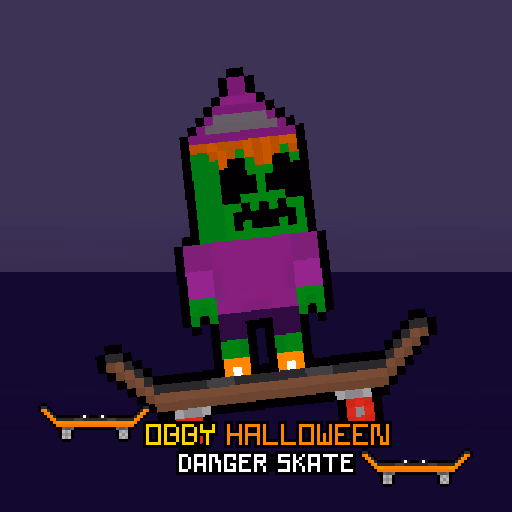 Obby Halloween Danger Skate