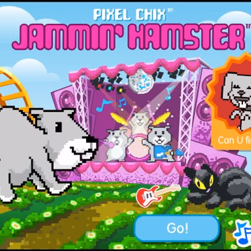 Pixel Chix Jammin Hamster