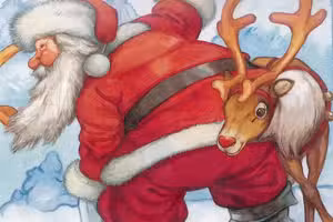 Santa and Red Nosed Reindeer Puzzle