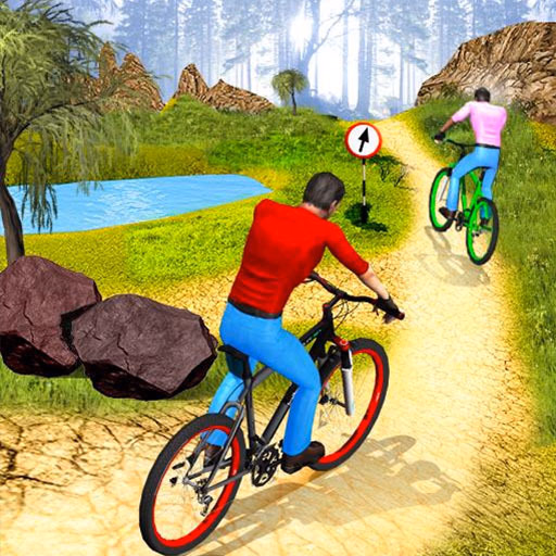 Uphill Offroad Bicycle Rider