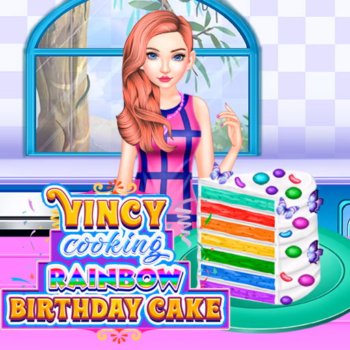 Vincy Cooking Rainbow Birthday Cake